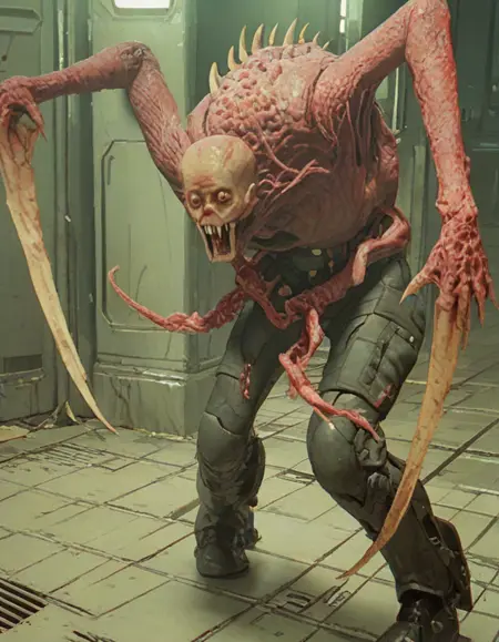 Dead space slasher necromorph - (by weirdo6969xd)