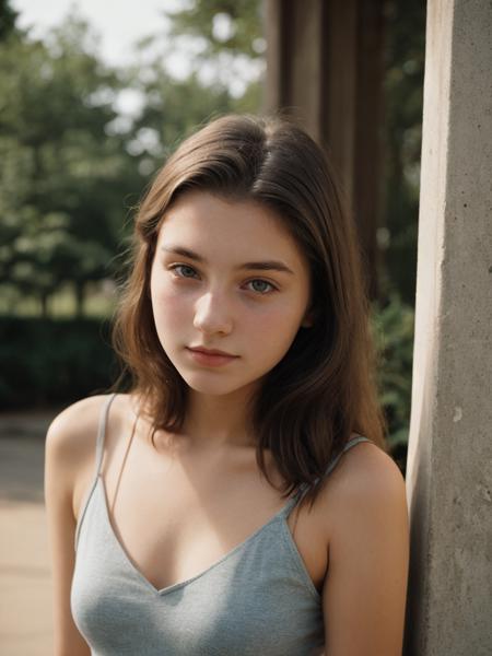 modern DOCUMENTARY color PHOTOGRAPH OF WOMAN, 19 YEARS OLD