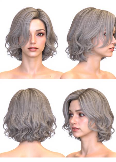 F1 Hair Turn, Multi-View, Turnaround, Model Sheet, Character Design v1.0