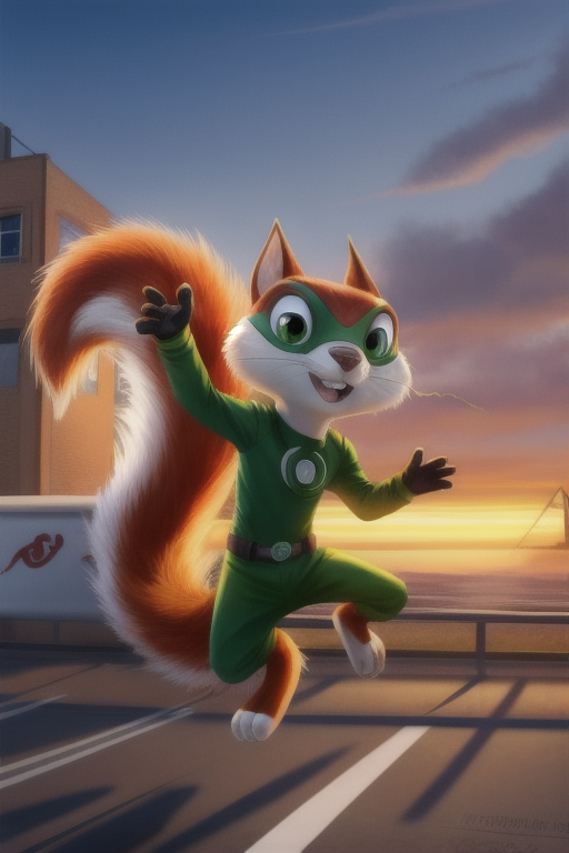 Chip the Squirrel (DC League of Superpets) Furry Character LoRA image by PlagSoft