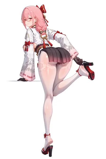 月城柳/yanagi - 巫女/Miko - design from KanouSakura(绝区零\Zenless Zone Zero)- Illustrious