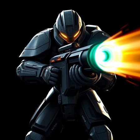 best quality,
solo,Grineer-EliteLuncer,holding gun,(glowing eyes:1.2),muzzle flash,
black background,
<lyco:Grineer-EliteLuncer_v10-000008:0.8>