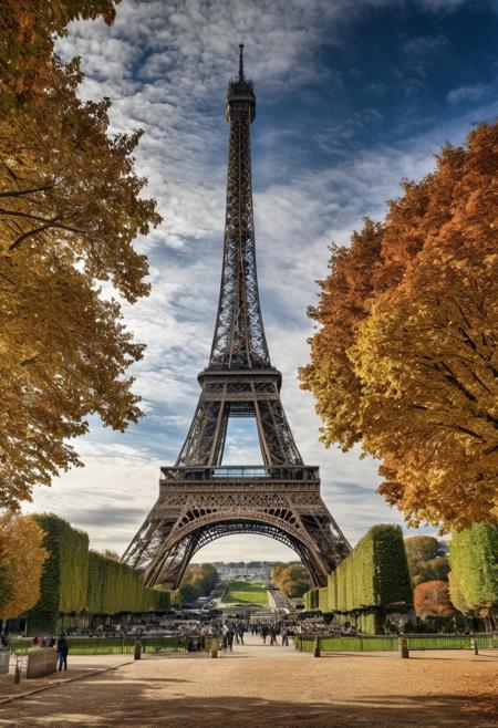 a highly detailed hdr image of the eifel tower against a breathtaking natural backdrop, incorporating realistic rendering techniques to evoke a sense of awe and wonder