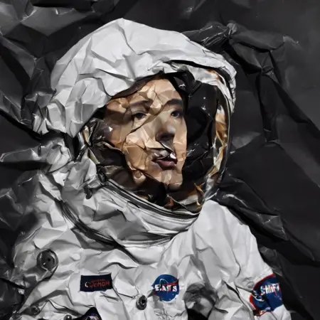 Сrumpled paper. SDXL