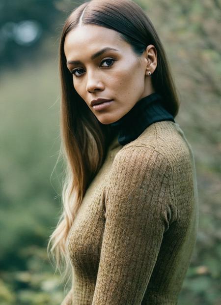 A stunning intricate full color portrait of (sks woman:1), wearing a black turtleneck, epic character composition, by ilya kuvshinov, alessio albi, nina masic, sharp focus, natural lighting, subsurface scattering, f2, 35mm, film grain, <lora:locon_vivicafox_v1_from_v1_64_32:1>