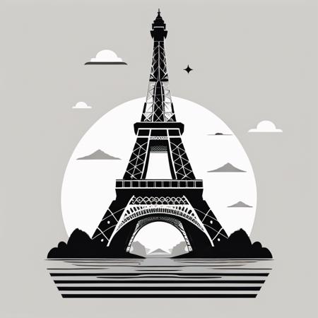 A Eiffell Tower, minimalist, 
T shirt design,TshirtDesignAF,<lora:TshirtDesign21Config4WithTEV2:1>