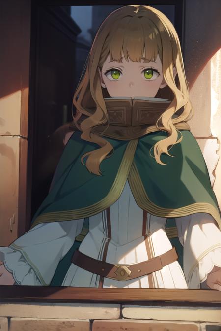 mimosavermillion, <lora:mimosavermillion-lora-nochekaiser:1>,
mimosa vermillion, brown hair, (green eyes:1.5), blunt bangs, bangs, medium hair, wavy hair,
BREAK dress, capelet, long sleeves,
BREAK looking at viewer,
BREAK outdoors,
BREAK <lora:GoodHands-vanilla:1>, (masterpiece:1.2), best quality, high resolution, unity 8k wallpaper, (illustration:0.8), (beautiful detailed eyes:1.6), extremely detailed face, perfect lighting, extremely detailed CG, (perfect hands, perfect anatomy),