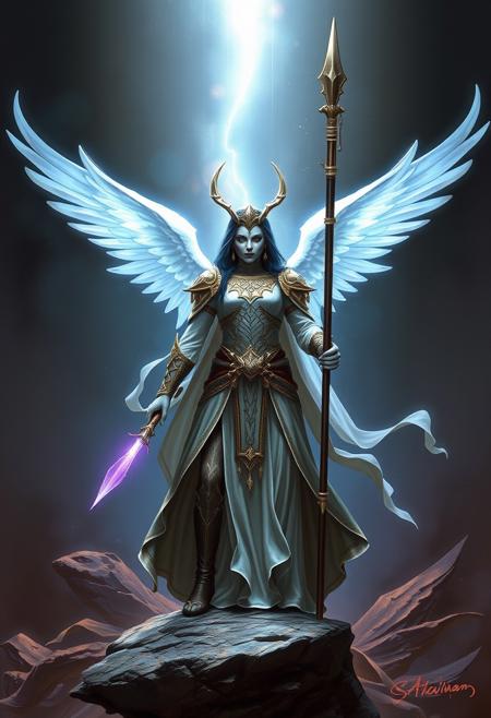 The Anakim are a race of half-angels. Dubbed the children of Sikkar, the Anakim walk the planets in search of demonic forces to battle. Noble and proud, often haughty and sometimes idealistic, Anakim justice is swift and decisive. The angelic nature of this race is not without its weaknesses. As a result of spiritual infusion Anakim are more vulnerable to harm then the lesser humanoids that are accustomed to suffering.
