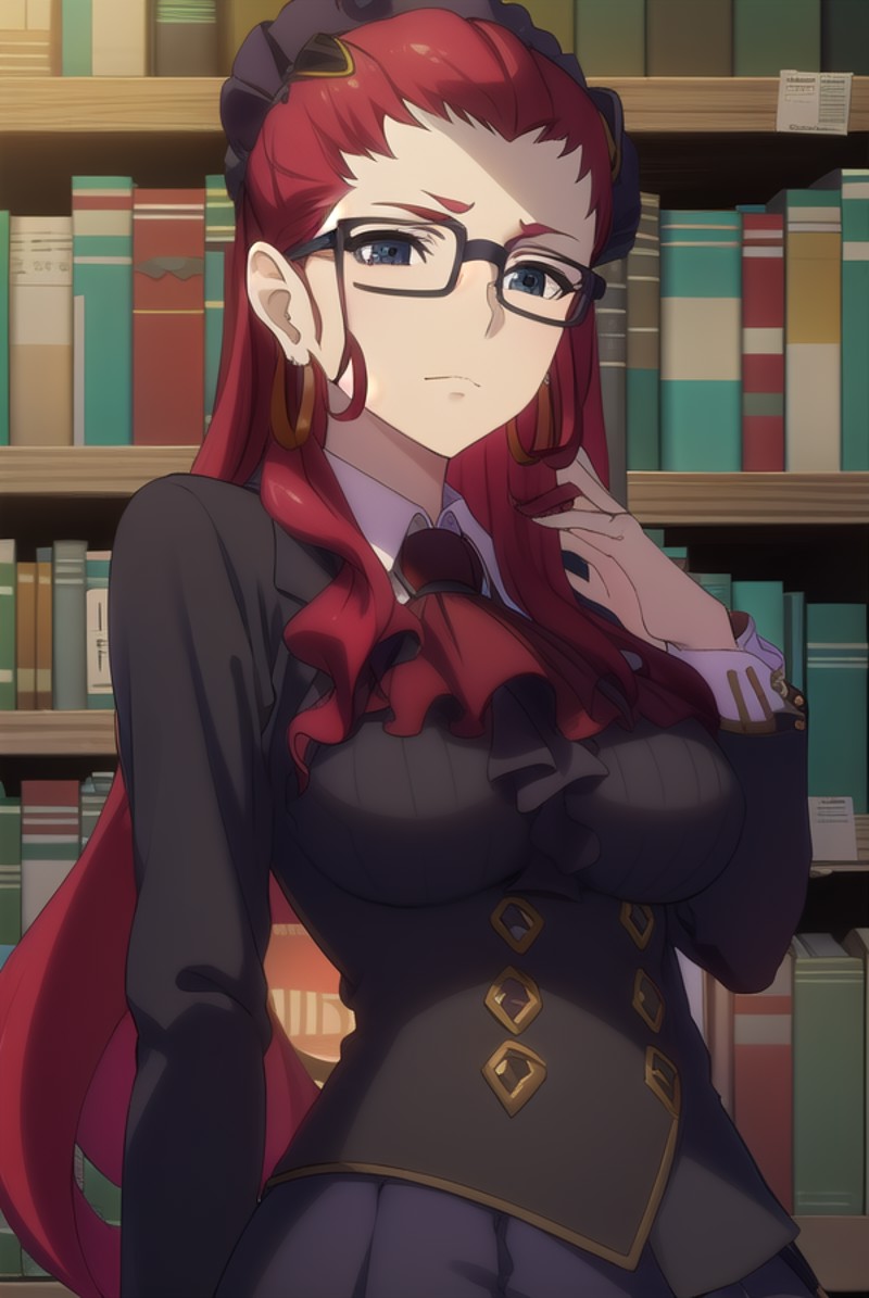 cthulhysquele, <lora:cthulhy squele s1-lora-nochekaiser:1>,
cthulhy squele, long hair, ponytail, red hair, glasses, (black...