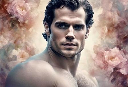 Fantasy art. Fantasy background. Fantasy character. Digital painting by Dreamer, Henry Cavill a man <lora:Henry-Cavill:1>, encapsulating beauty in an abstract sense, floral motifs soft color tones, intriguing play of light and shadow breathtaking surreal masterpiece