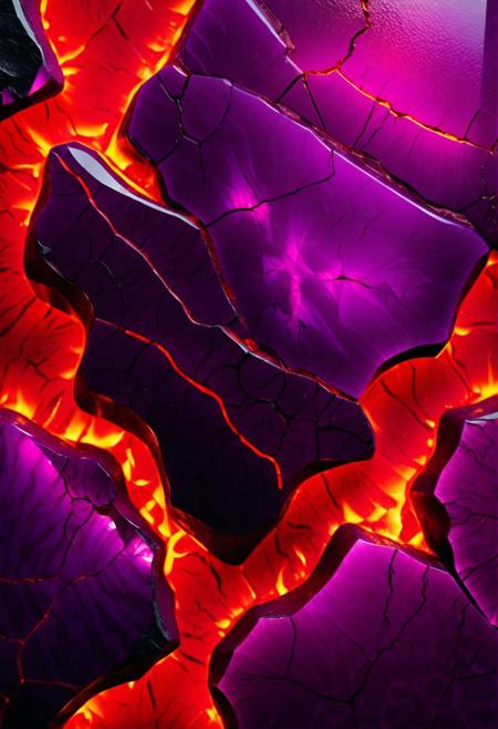 DIFFUSE TILE, frontal light, Hyper-realistic, detailed, flat texture, Tribal style, UHD, 4k, ultra detailed, cinematic, a cut of native stile, (dark-purpure-colored:2.1) obsidian stone with cracks (glowing with red fire: 2.1) magik runes TEXTURE BACKGROUND),