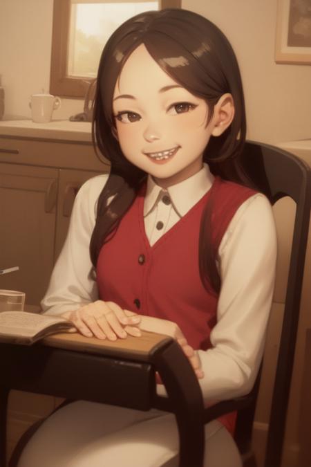 1girl, smile, braces, face, portrait, teeth, happy, sitting, on chair, 
<lora:concept-braces-v1:0.7>