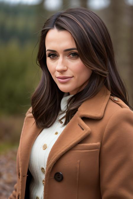 photo of (Ann3Mc4lpin301:0.99), a woman, RAW, close portrait photo, long brown coat, long haircut, pale skin, slim body, (high detailed skin:1.2), 8k uhd, dslr, soft lighting, high quality, film grain, Fujifilm XT3 sharp focus, f 5.6