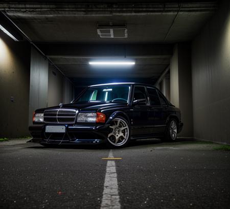 mid distance shot of detailed raw hd photo of a (190evo) parked inside a (darkly lit parking garage ,dimly lit, low key )grunge, urban menacing ambience, metal pipes, concreate, decay
(nighttime, pitch black, moody and dark:1.3) (glowing headlights:1.2)
 <lora:190Evo:0.8>
 <lora:epi_noiseoffset2:1.2>
 <lora:add_detail:0.7>