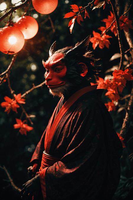 (Collage Photography by E. J. Bellocq and Don Worth:1.2), award winning, tengu,
(aesthetic of romanticism with atmospheric effects atmosphere:0.5), lens flare, clear scene,
bold unrivaled opus with masterful details,
(charcoal and alizarin crimson colors:0.1), <lora:MJ52:0.5>