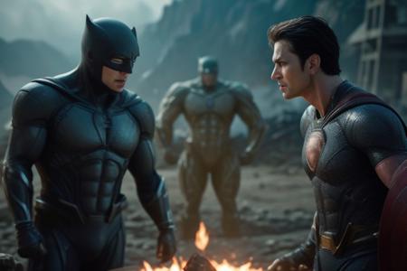 Avengers vs. Justice League.
FHD, Rich in details, masterpiece, realistic style, canon 5D4.