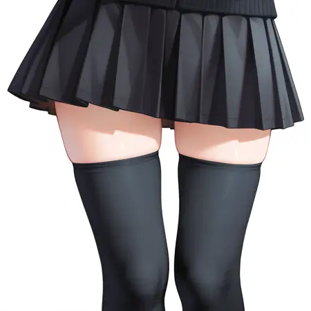 Thick Black Thighhighs / 厚手の黒ニーソ