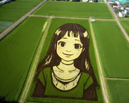 rice paddy art for maps