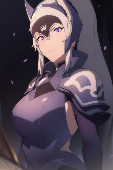 dotaluna, <lyco:luna-lyco-nochekaiser:1>,
luna, ponytail, white hair, (purple eyes:1.1),
BREAK armor, helmet,
BREAK looking at viewer,
BREAK outdoors,
BREAK <lora:GoodHands-vanilla:1>, (masterpiece:1.2), best quality, high resolution, unity 8k wallpaper, (illustration:0.8), (beautiful detailed eyes:1.6), extremely detailed face, perfect lighting, extremely detailed CG, (perfect hands, perfect anatomy),