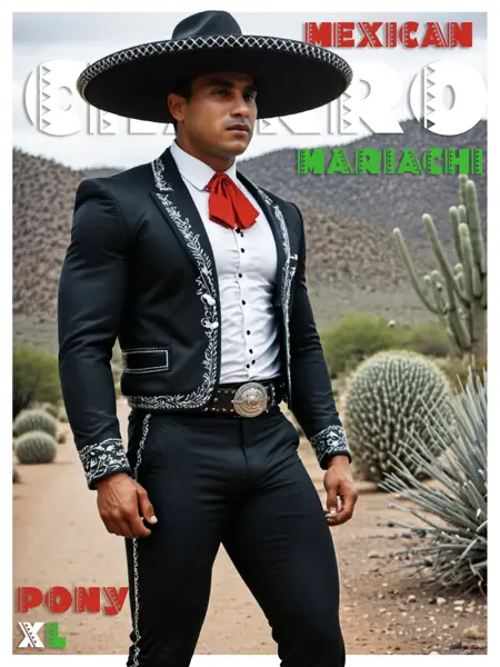 Mexican Charro / Mariachi for men - XL / Pony