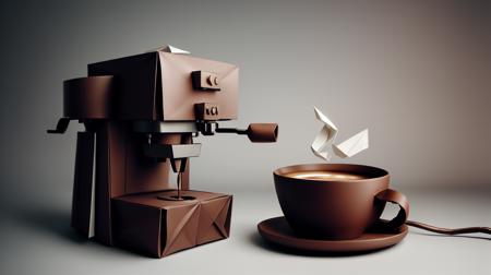woorigami coffee machine, folded, paper-made, origami <lora:WorldofOrigami:1><lora:add_detail:0.5> <lora:LowRa:0.25>, (Masterpiece:1.3) (best quality:1.2) (high quality:1.1), bloom,beautiful lighting,photo quality,300 DPI,photorealistic,photo of a,dynamic,intricately detailed,film still from,HDR