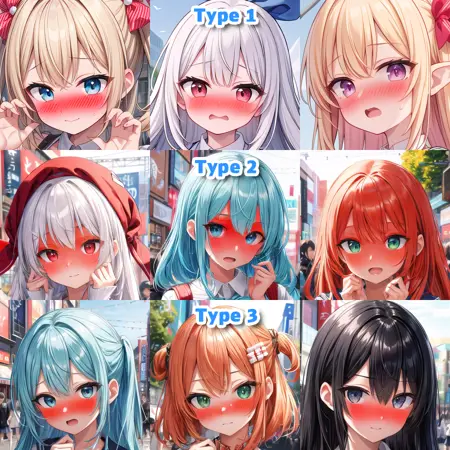 Embarrased face / 赤面(茹でダコ顔)