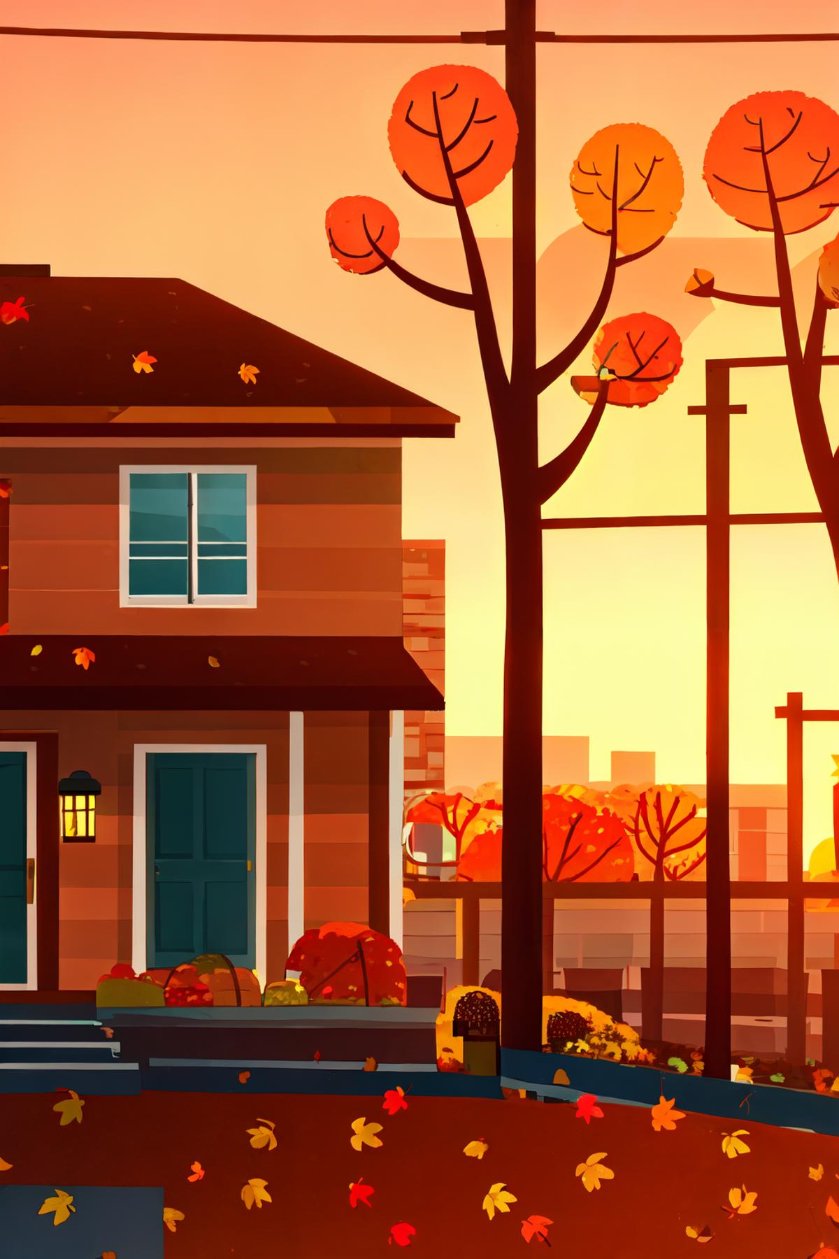 Night In The Woods style background image by Goofy_Ai