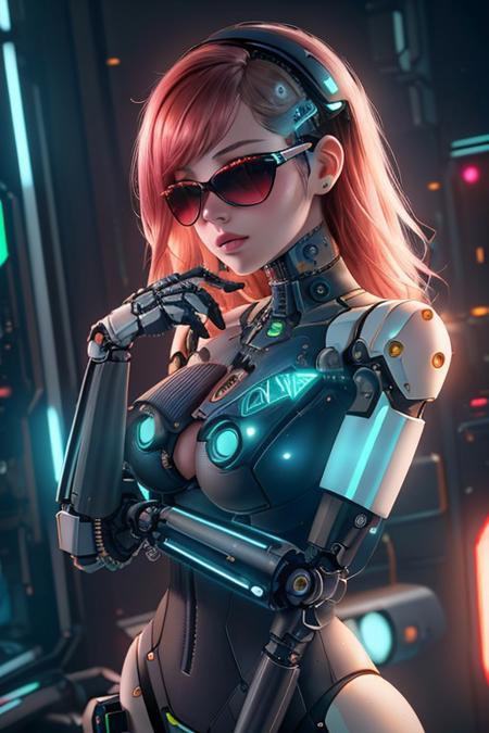 Merger_faye_kemperal,
(woman with a (robot arm:1.2) and (mechanical limbs:1.2) wearing sunglasses, human body, (android:1.2), (robot arm:1.2), machinery, (cyberpunk:1.2), punk:1.2),
bokeh, f1.4, 40mm, photorealistic, raw, 8k, textured skin, skin pores, intricate details  <lora:epi_noiseoffset2:1>, epiCRealism