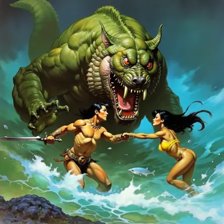 Frank Frazetta Fantasy Art Style-GMR