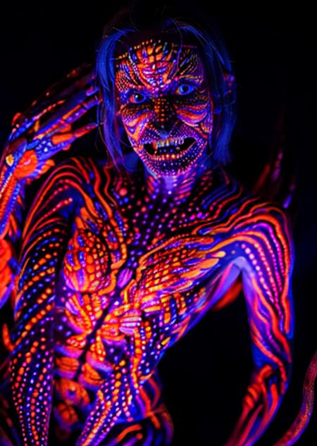 Fluorescent body painting