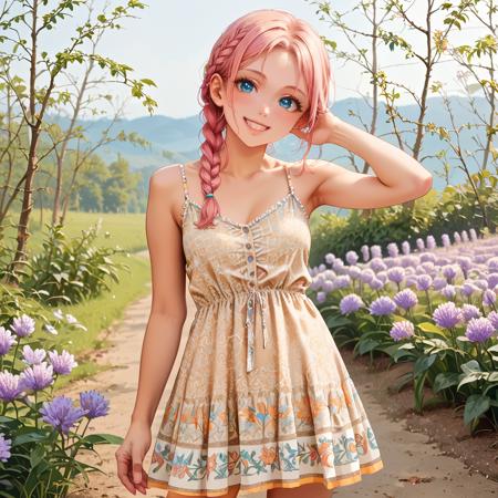 Short sleeveless boho dress v1.0
