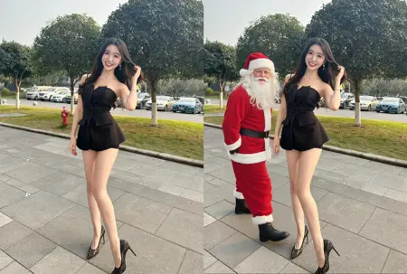 Add a “Santa” to your photos wherever you want!