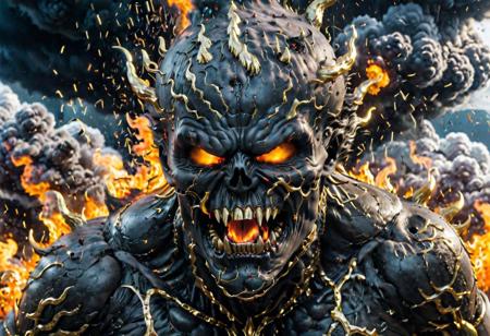 According to the rules, in such cases, it was supposed to become a black impenetrable cloud, fill the entire space with itself, catch up with  gold DEVIL SPAWN horror and look at him with an ominous luminous look from nowhere and from everywhere, which Bomchi immediately did.  Feeling of fear, feeling of horror,rich colors, ultra clear image, more realistic, high resolution photos, 8K HD wallpapershigh quality, intricate details,  ultra detailed, ,depth of field, 8k resolution trending on Artstation Unreal Engine 5, Epic,detailed background, <lora:xl_more_art-full_v1:1.2>  <lora:JuggerCineXL2:0.8> , Cinematic,  <lora:EnvyActionShotXL01:0.8> action shot