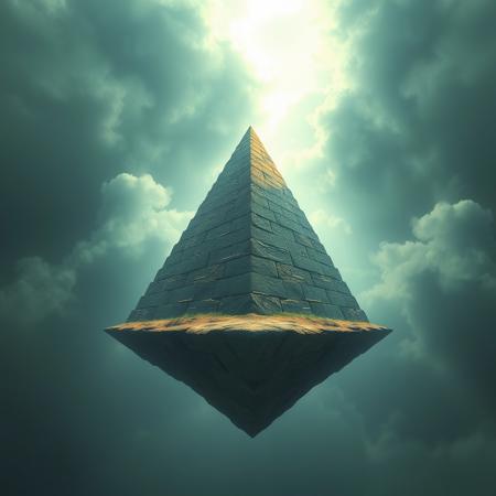 a floating pyramid