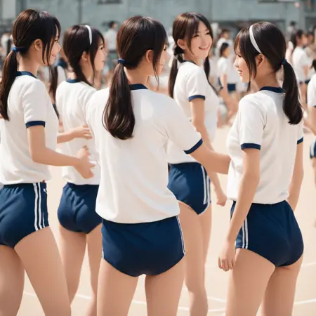 体操服(紺)Gym uniform (NAVYBLUE) SDXL