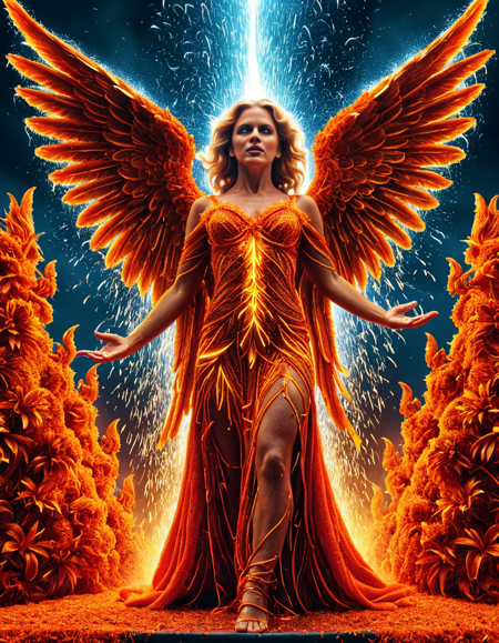by Paul Thomas Anderson, Vector Art, detailed Color splash, higher class ral-spicesafran of Angels, Clear skies, Funk Art, Direct light, movie still, <lora:ral-spicesafran:0.85>, dynamic dramatic atmosphere, enhanced quality, very, theatrical, handsome, contemporary fine detail, grand illumination, exquisite color
