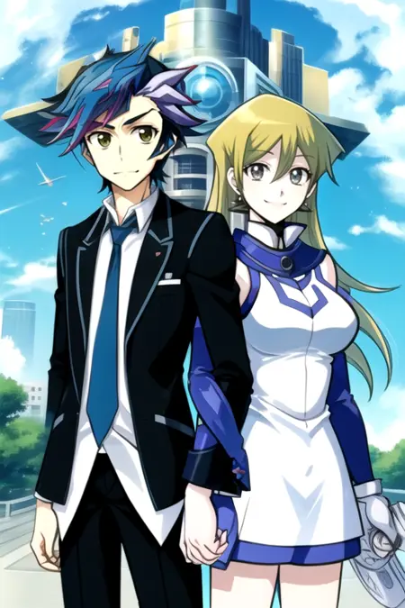 Yusaku Fujiki x Asuka Tenjoin (Yu-Gi-Oh)