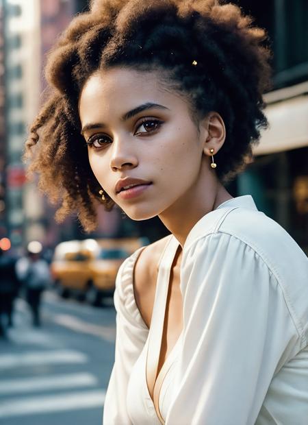 photo of sks woman, pale skin, working class in new york city, upper body, detailed skin, 20 megapixel, canon eos r3, detailed, detailed face, <lora:locon_zaziebeets_v1_from_v1_64_32:1>