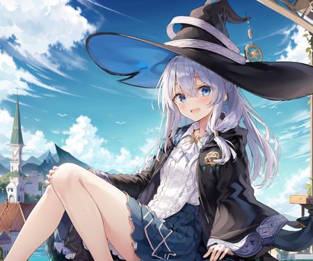 elaina 颜色_style_costume 服装类型_costume witch_hat brooch boots broom wand