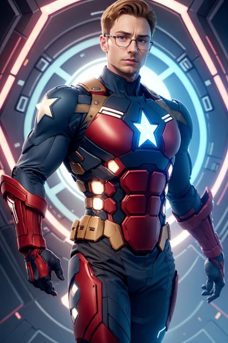 <lora:unholy:1> steve rogers, glasses, elegant suit, sc3pt4 style