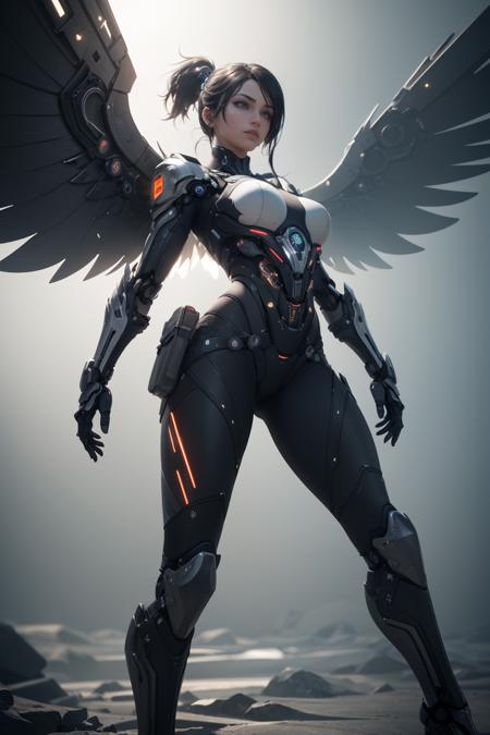 400143401532276Two mechanical wings12,Best quality,masterpiece,detailed12,3D,an image of a beautiful cyberpunk female with allpng