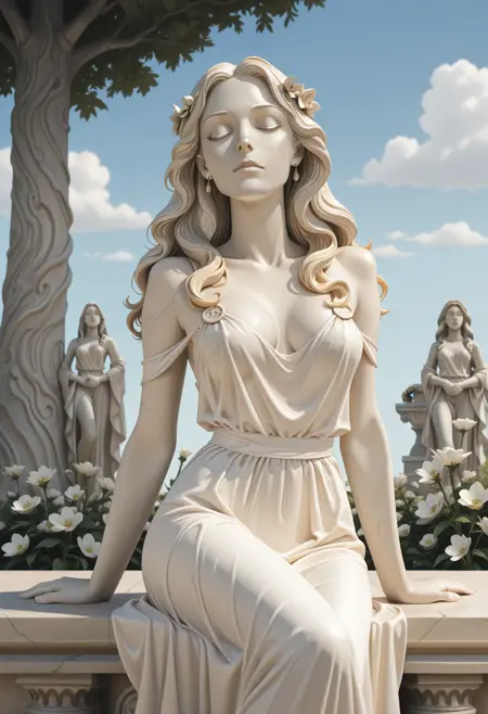 Antiquity statue, LoRA, PonyXL | Illustrious XL