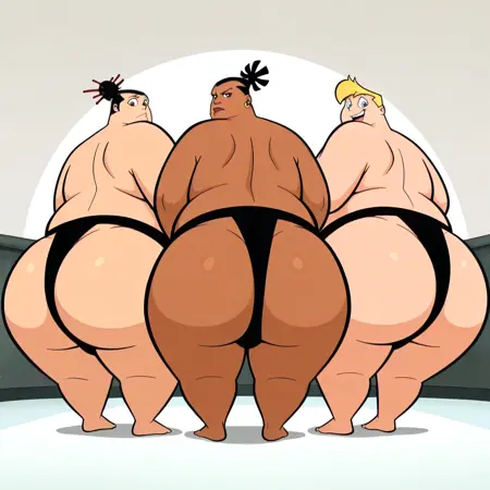 Mamoo, Kima, and Booma (Super Duper Sumos)