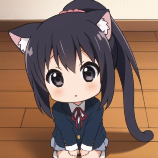 Azusa Nakano Anime Chibi Female Crying, Anime, cg Artwork, face png