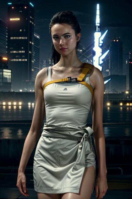 (masterpiece, best quality:1.3)
<lora:add_detail:0.7> <lora:epi_noiseoffset2:1> <lora:MamaDS:0.8>
MamaDS, 1girl, solo, long hair, black hair, cityscape, at night, on top of a skyscraper, short dress, tight clothes, golden hour, cityscape, reflections, night, Neon lights, water reflections