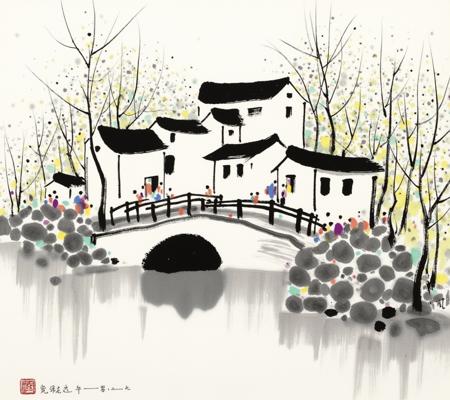 Wu Guanzhong Style Flux LoRA v1.0