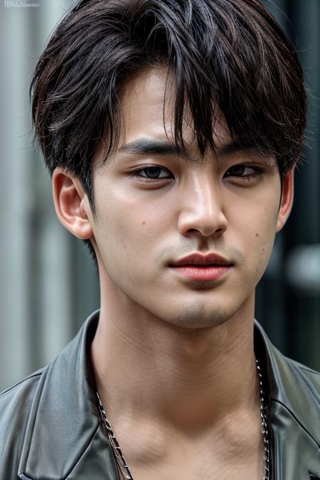 mingyu, face, portrait, muscular, (absurdres, highres, ultra detailed),((masterpiece)), ((best quality:1.1)), High Resolution, 8k,1boy, best quality, masterpiece, (photorealistic:1.4), 8k raw photo, 4k, high quality, masterpiece, best quality, highres,  dynamic poses, realistic, detailed skin, mature male, high contrast, OverallDetail <lora:mingyu:1>   <lora:more_details:1> <lora:photorealistic02:1>