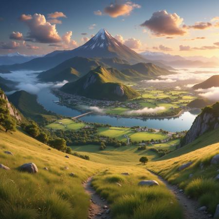 Landscape Realistic Distill™ LoRA Mountain Seaside