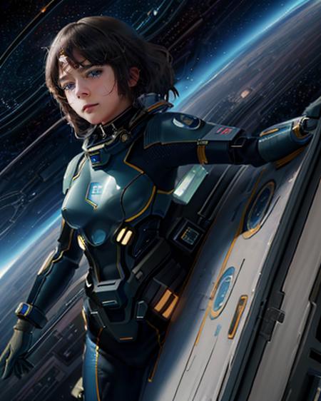 (anime), (illustration), cartoon, detailed, (AlSe:0.8), A woman in a futuristic space uniform, against the background of the spaceport, (close up:1.1) <lora:i65_An_768AlSe_100_128_Cap:0.7> <lora:detail_slider_v4:2>, maximum details