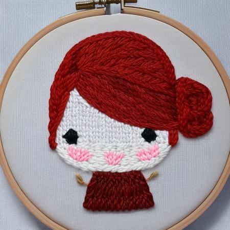 cute little girl,  embroidery by embarg